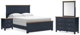 Nashville Furniture Outlets - Ashley Furniture - Landocken Queen Panel Bed, Dresser, Mirror and Nightstand - Queen Panel Bed, Dresser, Mirror and Nightstand - B414B18