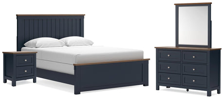 Nashville Furniture Outlets - Ashley Furniture - Landocken Queen Panel Bed, Dresser, Mirror and Nightstand - Queen Panel Bed, Dresser, Mirror and Nightstand - B414B18