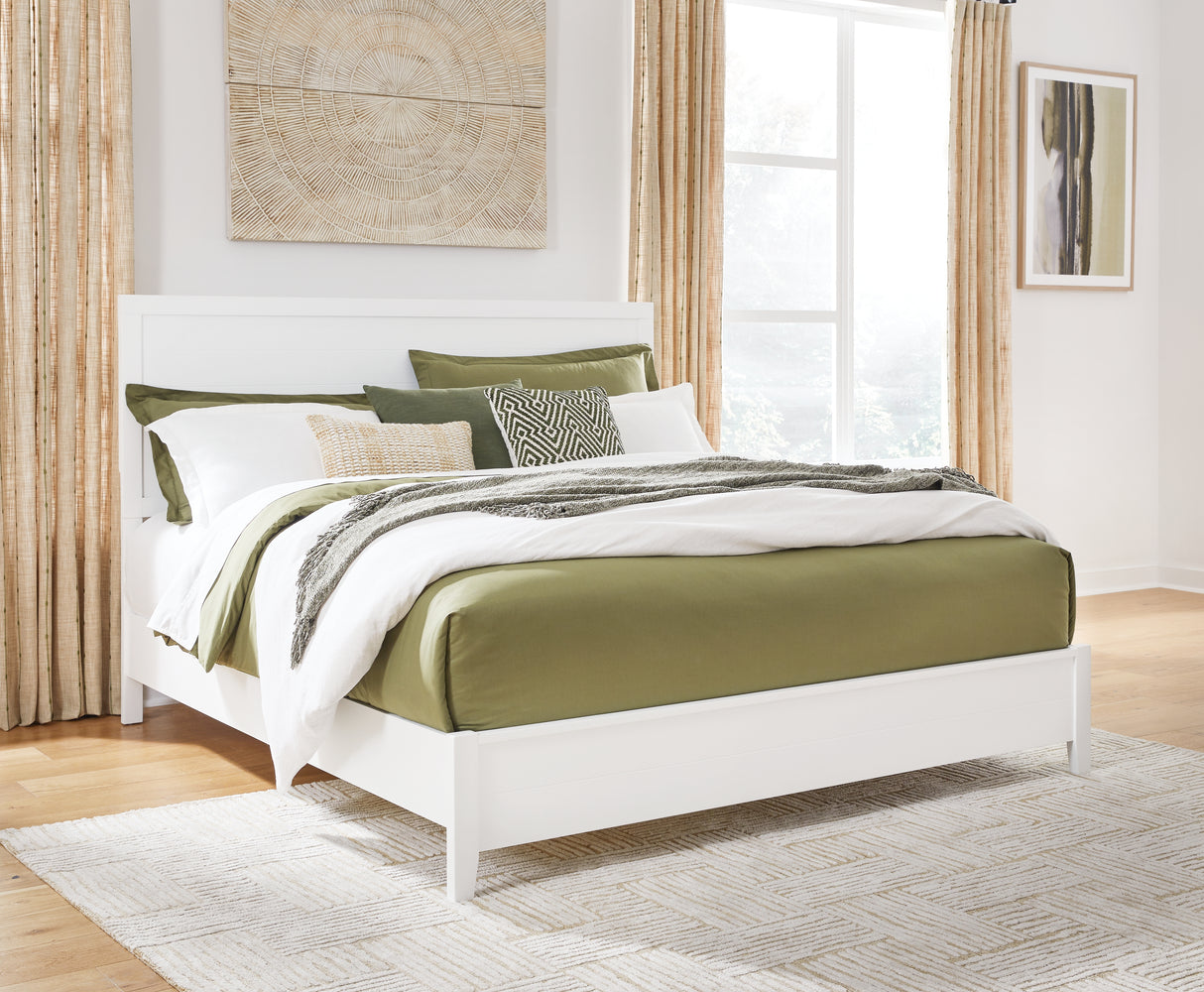 Nashville Furniture Outlets - Ashley Furniture - Binterglen Bedroom - California King Panel Bed / White - B427B9
