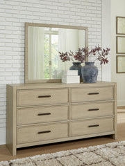 Nashville Furniture Outlets - Ashley Furniture - Calmoro Bedroom - Dresser and Mirror / Gray - B602B1