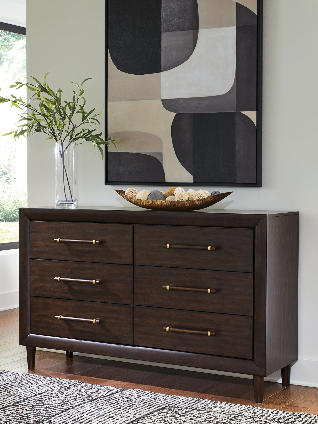 Nashville Furniture Outlets - Ashley Furniture - Dantenton Bedroom - Dresser / Merlot - B611-31
