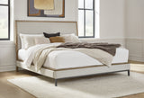 Nashville Furniture Outlets - Ashley Furniture - Tomtyn Bedroom - King Upholstered Bed / Light Brown - B622B4