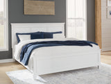 Nashville Furniture Outlets - Ashley Furniture - Fortman Bedroom - King Panel Bed / White - B680B4