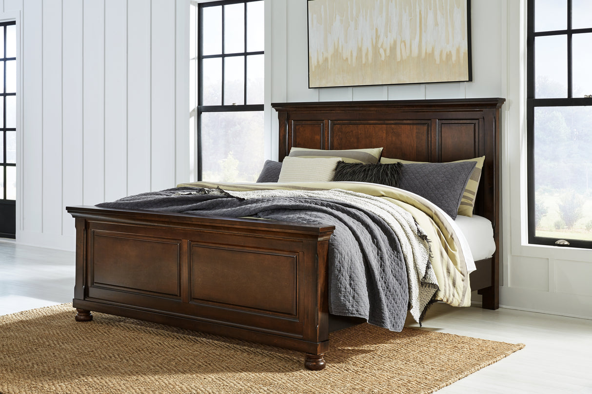 Nashville Furniture Outlets - Ashley Furniture - Porter Bedroom - California King Panel Bed / Rustic Brown - B697B12