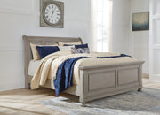 Nashville Furniture Outlets - Ashley Furniture - Lettner Bedroom - Queen Sleigh Bed / Light Gray - B733B32