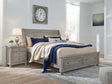 Nashville Furniture Outlets - Ashley Furniture - Lettner Bedroom - California King Sleigh Bed / Light Gray - B733B36