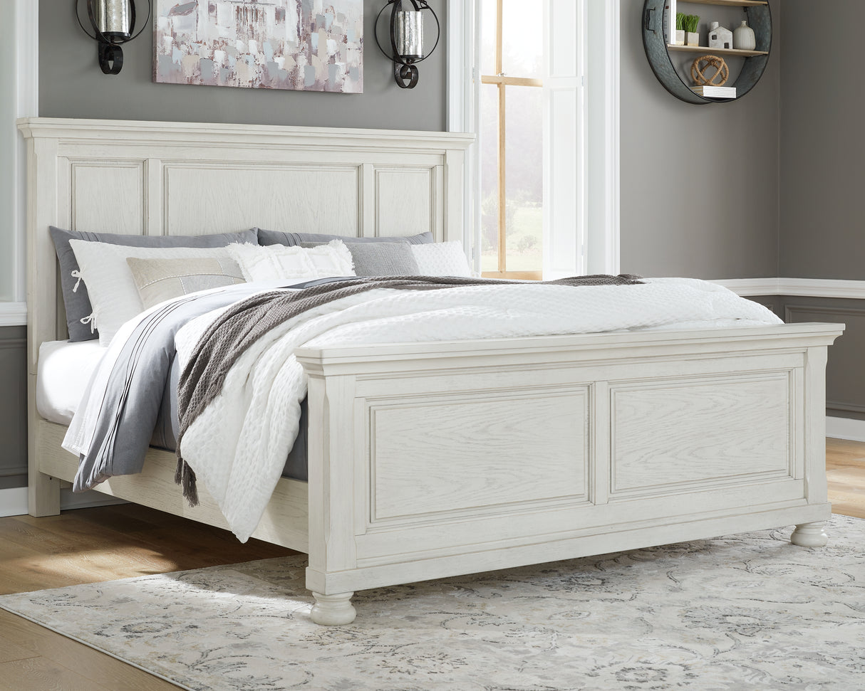Nashville Furniture Outlets - Ashley Furniture - Robbinsdale Bedroom - California King Panel Bed / Antique White - B742B7