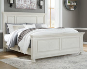 Nashville Furniture Outlets - Ashley Furniture - Robbinsdale Bedroom - California King Panel Bed / Antique White - B742B7