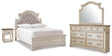Nashville Furniture Outlets - Ashley Furniture - Realyn King Panel Bed, Dresser, Mirror and Nightstand - King Panel Bed, Dresser, Mirror and Nightstand - B743B78