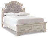 Realyn King Panel Bed, Dresser, Mirror and Nightstand