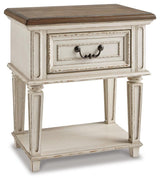 Realyn King Panel Bed, Dresser, Mirror and Nightstand
