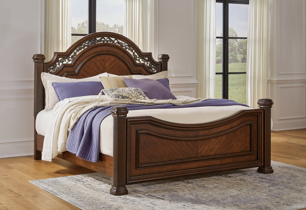 Nashville Furniture Outlets - Ashley Furniture - Lavinton Bedroom - California King Poster Bed / Brown - B764B10