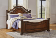 Nashville Furniture Outlets - Ashley Furniture - Lavinton Bedroom - California King Poster Bed / Brown - B764B10