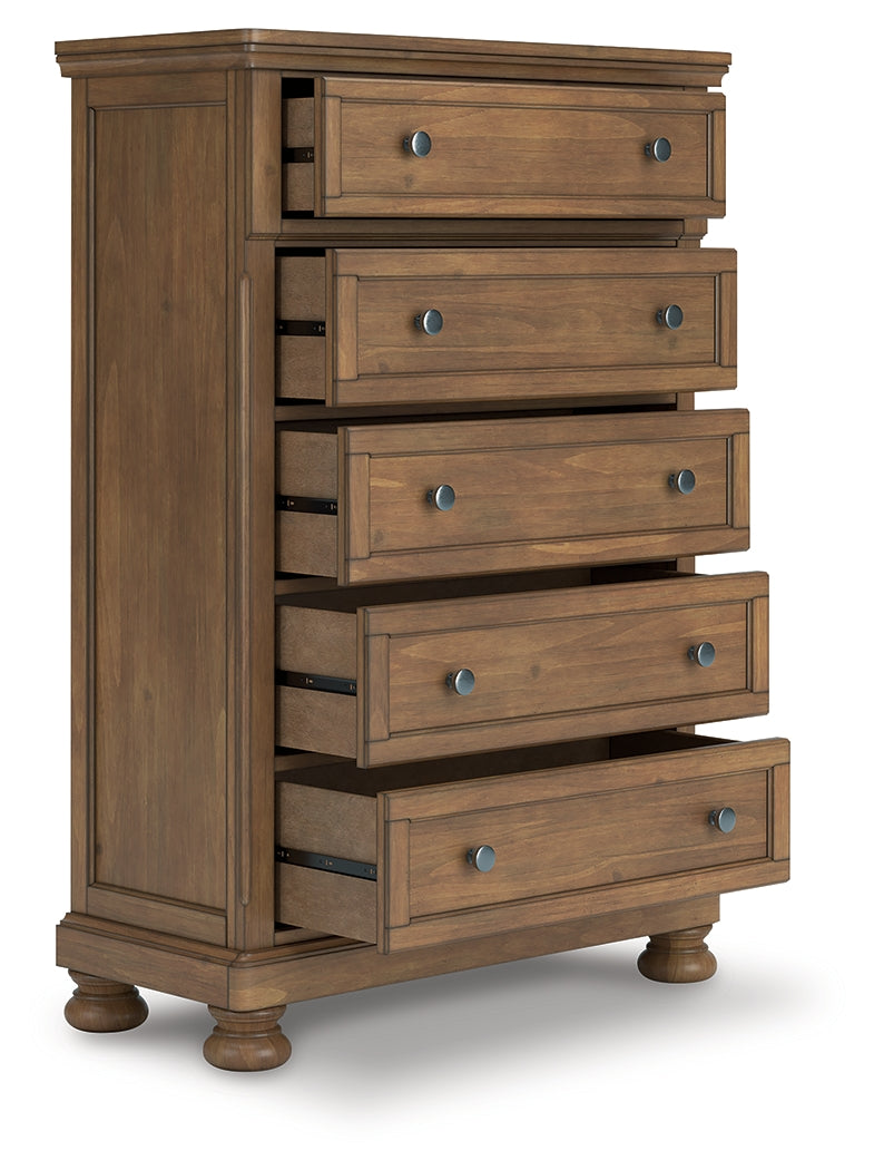 Nashville Furniture Outlets - Ashley Furniture - Feddinger Bedroom - Queen Sleigh Bed / Medium Brown - PCB779B14