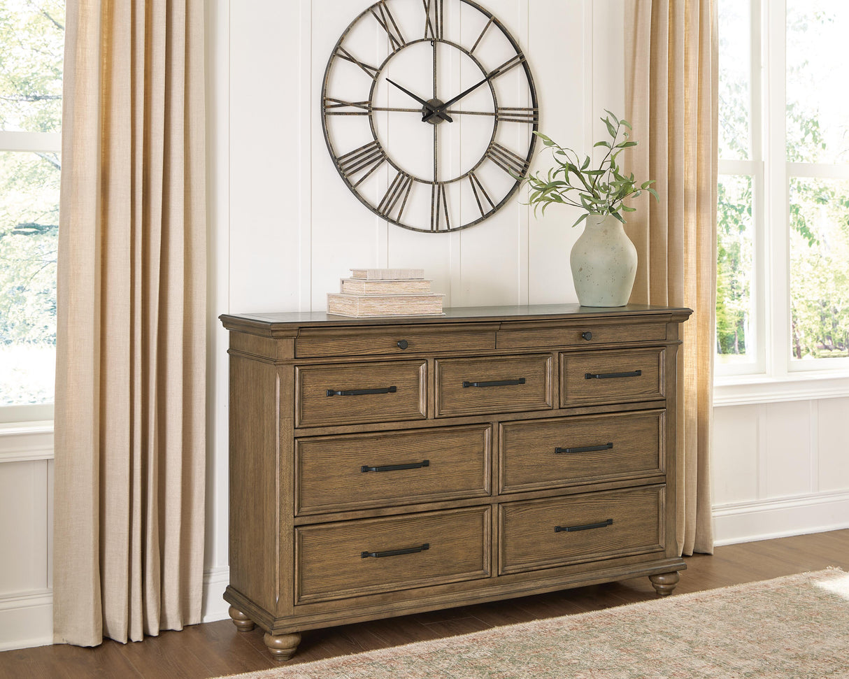 Nashville Furniture Outlets - Ashley Furniture - Karallin Bedroom - Dresser / Medium Brown - PCB782-31