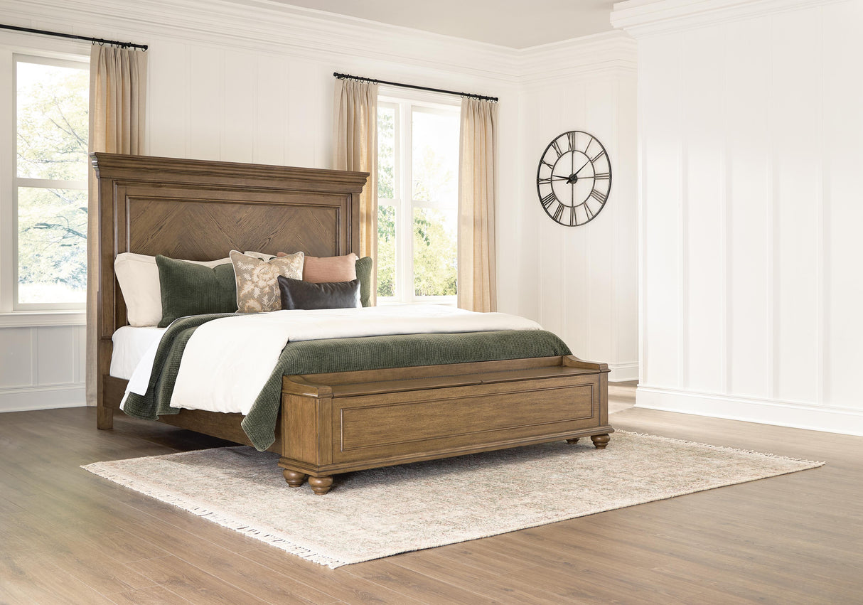 Nashville Furniture Outlets - Ashley Furniture - Karallin Bedroom - California King Panel Storage Bed / Medium Brown - PCB782B9