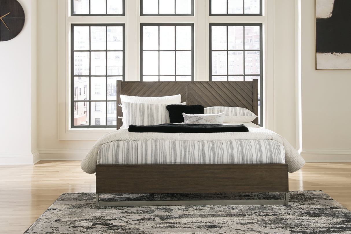 Nashville Furniture Outlets - Ashley Furniture - Arkenton Bedroom - California King Panel Bed / Grayish Brown - B786B5
