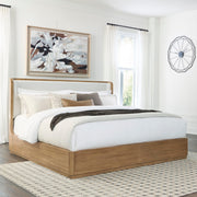Nashville Furniture Outlets - Ashley Furniture - Pamaria Bedroom - King Upholstered Bed / Light Brown - PCB802B7