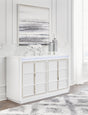 Nashville Furniture Outlets - Ashley Furniture - Chalanna Bedroom - California King Upholstered Storage Bed / White - B822B5