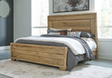 Nashville Furniture Outlets - Ashley Furniture - Galliden Bedroom - King Panel Bed / Light Brown - B841B4