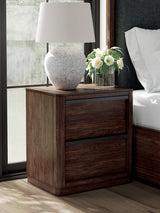 Nashville Furniture Outlets - Ashley Furniture - Dilenno Bedroom - Queen Upholstered Panel Bed / Dark Brown - PCB857B4