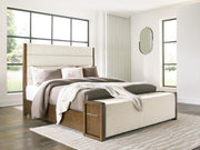 Nashville Furniture Outlets - Ashley Furniture - Marxmore Bedroom - Queen Upholstered Storage Bed / Brown - B863B2