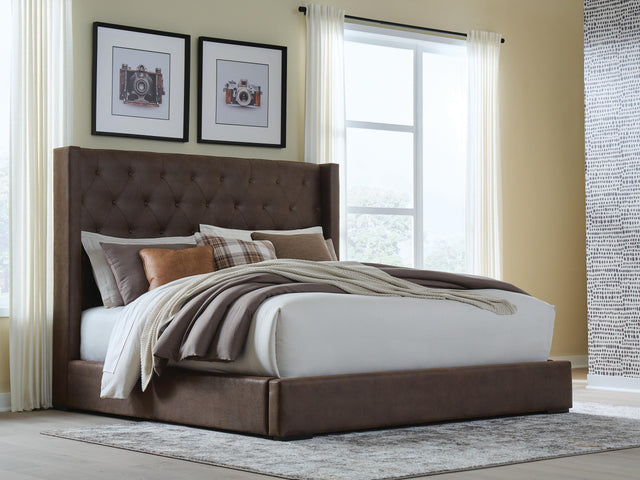 Nashville Furniture Outlets - Ashley Furniture - Lavernty Bedroom - Queen Upholstered Storage Bed - PCB9002B1