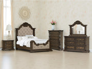 Nashville Furniture Outlets - Ashley Furniture - Maylee Bedroom - Queen Upholstered Bed / Dark Brown - B947B2