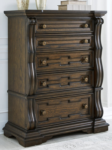 Nashville Furniture Outlets - Ashley Furniture - Maylee Bedroom - California King Upholstered Bed / Dark Brown - B947B5
