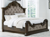 Nashville Furniture Outlets - Ashley Furniture - Maylee Bedroom - California King Upholstered Bed / Dark Brown - B947B5