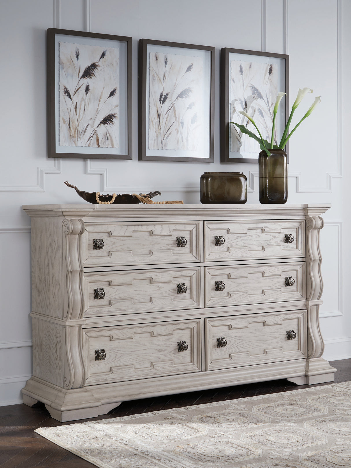 Nashville Furniture Outlets - Ashley Furniture - Bruchandi Bedroom - Dresser / Antique White - PCB948-31