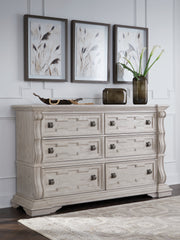 Nashville Furniture Outlets - Ashley Furniture - Bruchandi Bedroom - Dresser / Antique White - PCB948-31