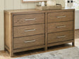 Nashville Furniture Outlets - Ashley Furniture - Cabalynn Bedroom - Two Drawer Night Stand / Light Brown - B974-92
