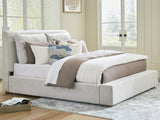Nashville Furniture Outlets - Ashley Furniture - Cabalynn Bedroom - California King Upholstered Bed / Light Brown - B974B7