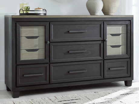 Nashville Furniture Outlets - Ashley Furniture - Foyland Bedroom - Two Drawer Night Stand / Black/Brown - B989-92