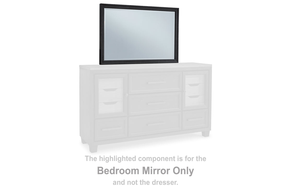 Nashville Furniture Outlets - Ashley Furniture - Foyland Bedroom - Bedroom Mirror / Black - B989-36