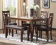 Nashville Furniture Outlets - Ashley Furniture - Bennox Dining Room - DRM Counter Table Set (5/CN) / Brown - D384-223