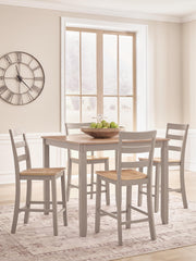 Nashville Furniture Outlets - Ashley Furniture - Harperfeld Dining Room - DRM Counter Table Set (5/CN) - PCD403-223