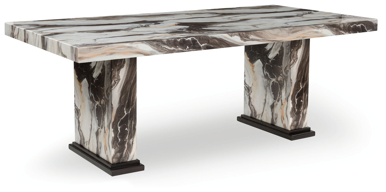 Nashville Furniture Outlets - Ashley Furniture - Jeshina Dining Table - Dining Table / Dark Brown/Beige - PCD581D4