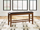 Nashville Furniture Outlets - Ashley Furniture - Ralene Dining Room - DBL Counter UPH Bench (1/CN) / Medium Brown - D594-09