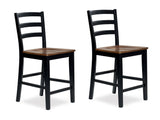 Nashville Furniture Outlets - Ashley Furniture - Wildenauer Dining Room - Counter Height Barstool (Set of 2) / Brown/Black - D634-124X2