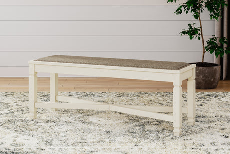 Nashville Furniture Outlets - Ashley Furniture - Bolanburg Dining Bench - Large UPH Dining Room Bench / Two-tone / 50"W x 15"D x 20"H - D647-00