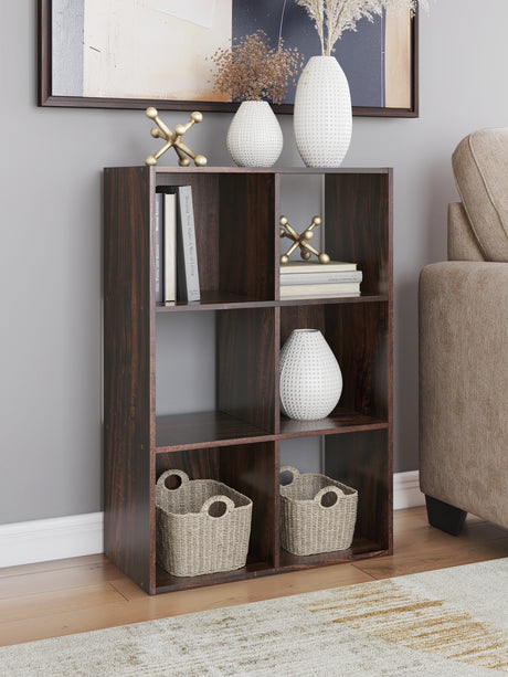 Nashville Furniture Outlets - Ashley Furniture - Glosmount Six Cube Organizer - Six Cube Organizer / Cherry/Light Brown - EA1055-3X2