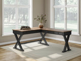 Nashville Furniture Outlets - Ashley Furniture - Wildenauer Office Desk - Home Office Desk / Brown/Black - H664H2