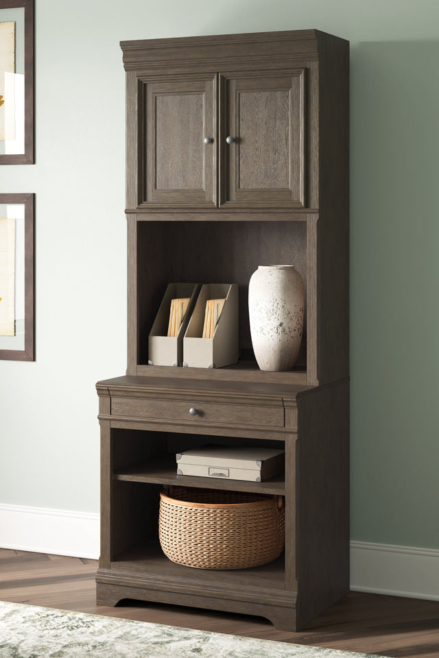 Nashville Furniture Outlets - Ashley Furniture - Janismore Bookcase - Bookcase / Weathered Gray - H776H7