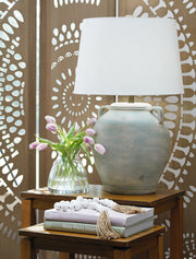 Nashville Furniture Outlets - Ashley Furniture - Shawburg Lighting - 2-Piece Lamp Set / Antique Green - L100814X2