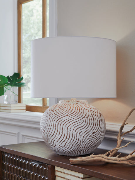 Nashville Furniture Outlets - Ashley Furniture - Vien Lighting - Terracotta Table Lamp (1/CN) - L100894