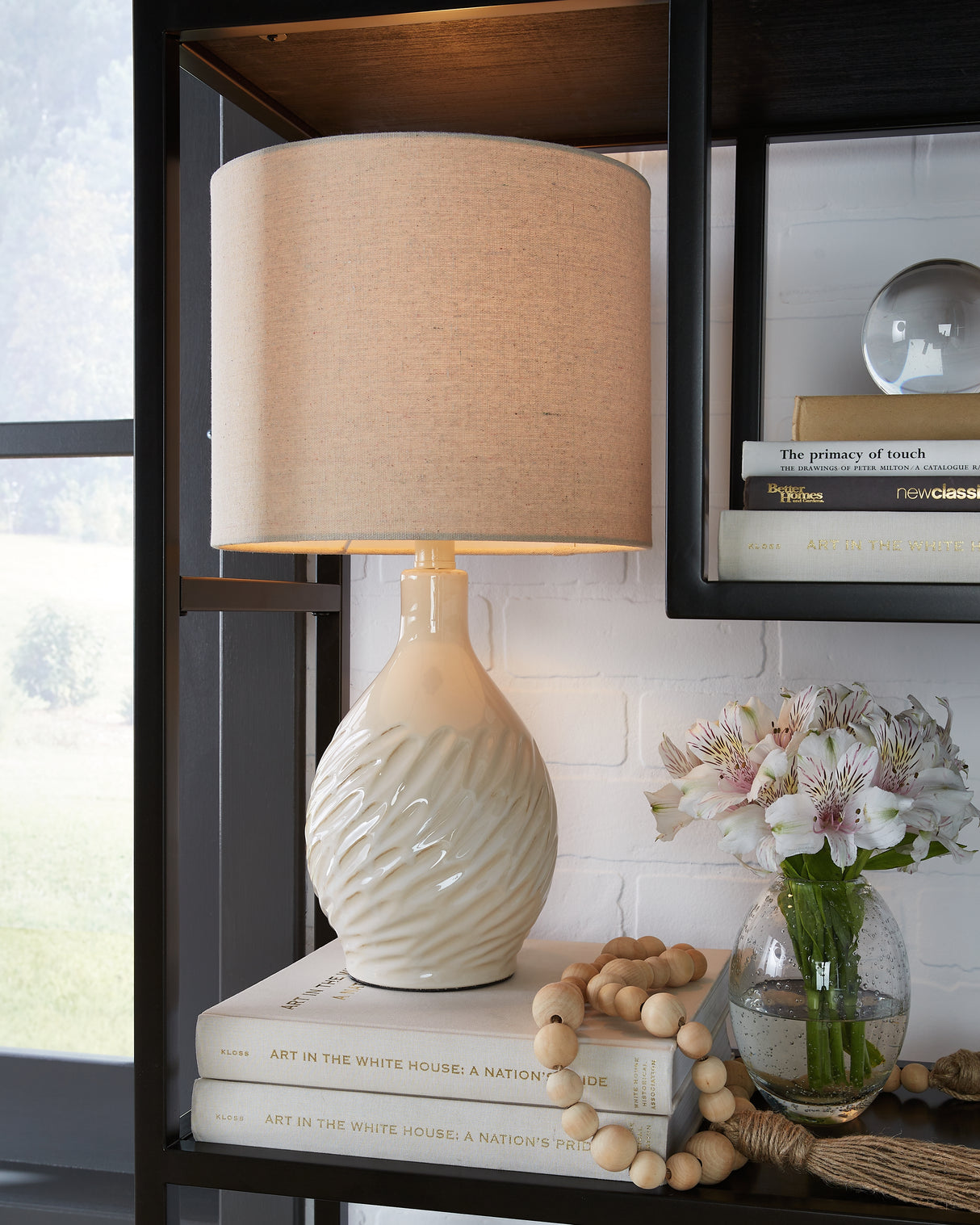 Nashville Furniture Outlets - Ashley Furniture - Garinton Lighting - Table Lamp (Set of 2) / Cream - L180194X2