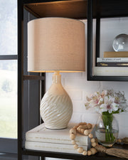Nashville Furniture Outlets - Ashley Furniture - Garinton Lighting - Table Lamp (Set of 2) / Cream - L180194X2