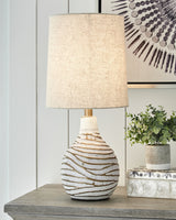 Nashville Furniture Outlets - Ashley Furniture - Aleela Lighting - Table Lamp (Set of 2) / White/Gold Finish - L204194X2